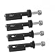 lvifloae 4PCS Sicherheitsmontagestift für MaxTrax MKII Recovery Traction Board, M10 Gewindebolzen Edelstahl abschließbar diebstahlsicher Mount Pin Set