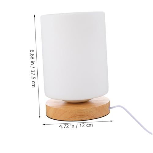 Lámpara de Mesa OSALADI LED Madera Cilíndrica Luz Cálida miniatura 2