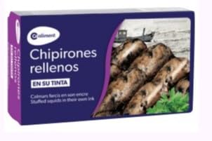 Coaliment Chipirones Rellenos en su Tinta, Calamaretti Ripieni nel Loro Nero, Peso Sgocciolato 72g, Confezione da 3