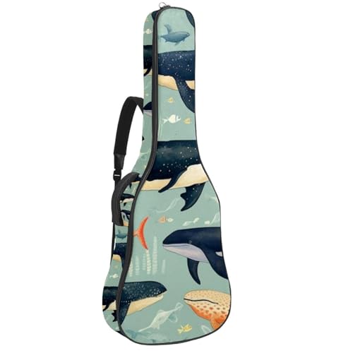Sac pour guitare basse étanche contre la pluie et les rayures housse Oxford motif baleines