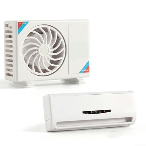 Yhenlovtt Lemonsku - Difusor de aroma con forma de aire acondicionado para coche, funciona con energía solar, intensidad de aroma ajustable, para coche, oficina, baño y dormitorio