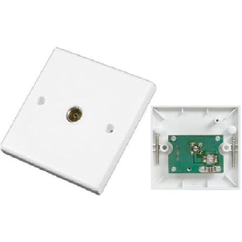 Single Tv Coaxial Aerial Wall Socket Plate Cover