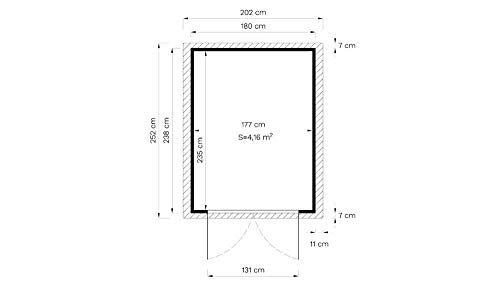 Alpholz Gerätehaus Alisha aus Fichten-Holz | Gartenhaus mit 14mm Wandstärke | Holzhaus inklusive Montagematerial… – Bild 3