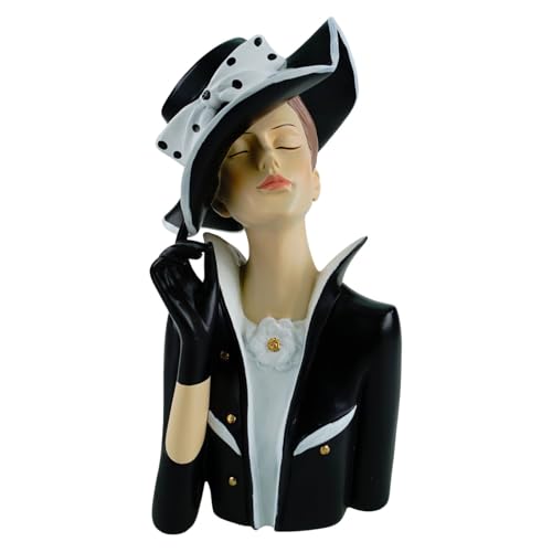 formano Deko Büste Dame modern Dekofigur Frauenbüste Polyresin Handbemalt 28 cm Stilvolle...
