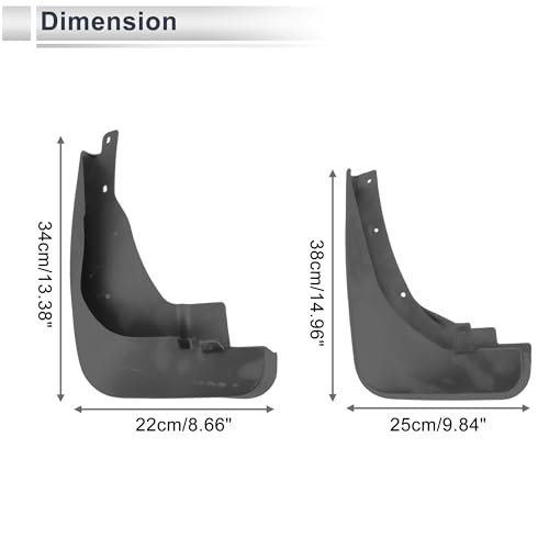 Image of X AUTOHAUX 1set Front and Rear Mud Flaps Splash Guards Mud Guards for Infiniti EX25 2008-2017 W /Mount Accessories