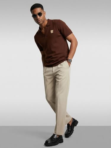 Image of Veirdo Men's Stylish Polo T-Shirt with Chest Pocket Print, Regular Fit Half Sleeve Casual Wear, Solid Summer Fashion for Office, Travel & Outings (S-2XL)