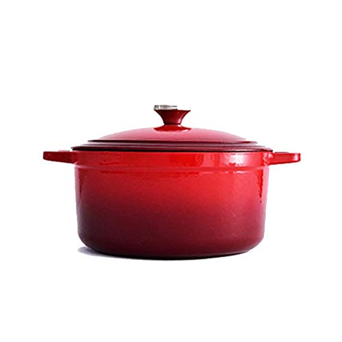 Olla de sopa de hierro fundido Olla de sopa antiadherente Olla de sopa con doble oreja Olla esmaltada para espesar Olla de cocción Binaural Olla para espesar Olla para el hogar P