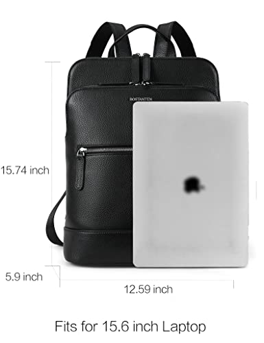BOSTANTEN Leather Laptop Backpack for Women 15.6 inch Computer Bag Travel Work Daypack Large Size Bag4