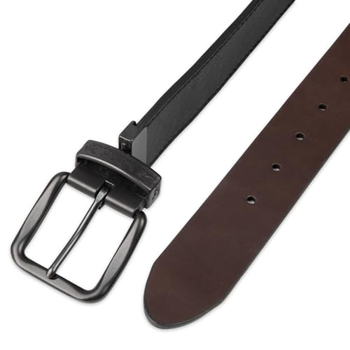 Image of Levi's Leather Men's Levis 40Mm Reversible Belt With Brushed Silver Buckle