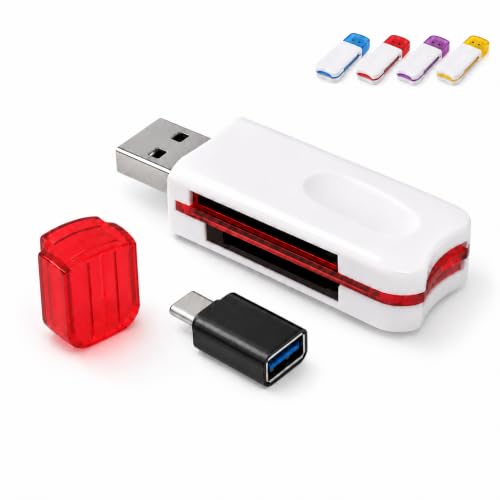 Image of USB 3.0 SD Card Reader 4 in 1 Memory Card Reader with Type C OTG Adapter Micro SD TF SDHC SDXC Card Reader for Camera Laptop PC MacBook Android iPhone Mobile Tablet USB C Adapter