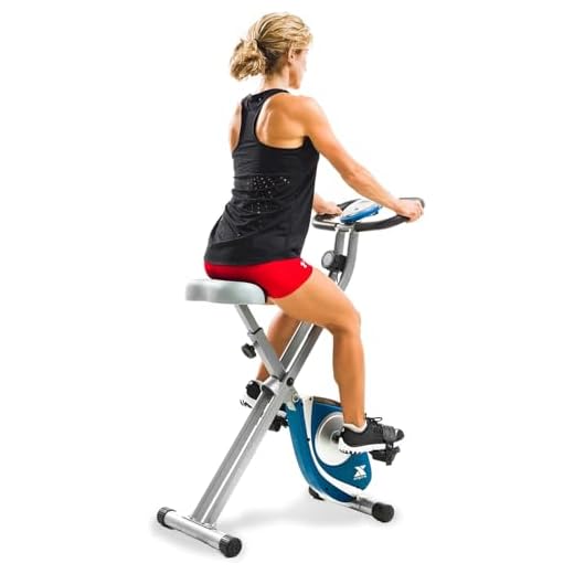 XTERRA Fitness FB150 Folding Exercise Bike, Silver, 31.5L x 18W x 45.3H in.