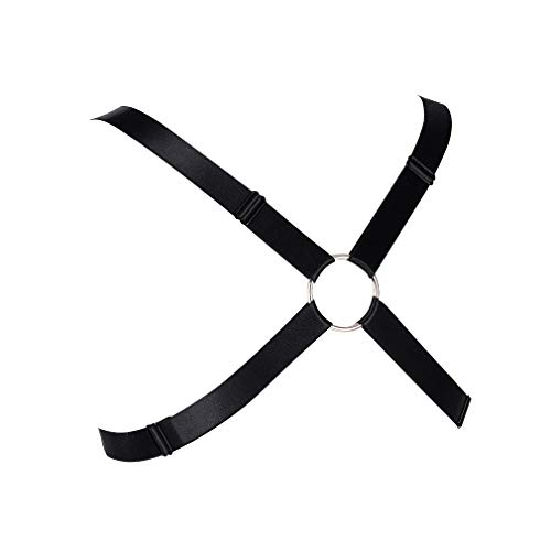 Men's body harness chest strap Punk gothic Stretchy fabric Shoulder strap Adjustable size belt2