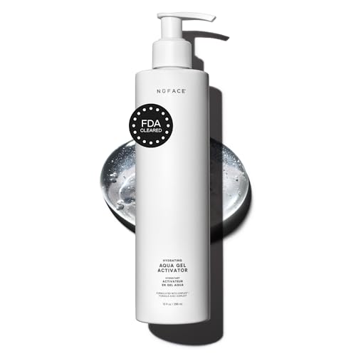 NUFACE IonPlex Aqua Gel Activator - The FDA-Cleared Un-Dupeable Microcurrent Facial Device Conductive Gel for Face & Body Devices + Hyaluronic Acid & Glycerin 24-Hour Hydration 10 oz