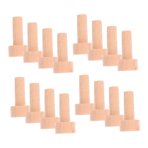 EXAOMBLE 20piezas Mini Wooden Pegs for Crafting Unpainted Wood Axle for Train Wheels and Small Furniture Sturdy Supplies Woodworking Projects