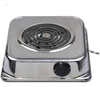 GLOWLIGHT Universal 1250 Watt Portable Stainless Steel Manual Induction Cooktop and Radiant Cook Top (Silver).