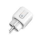 Prise Connectée WiFi 16A Intelligente - Contrôle Vocal & Application, Compatible Alexa,Google Home (2.4 GHz) - Surveillance Énergie, Minuterie,Compte à Rebours - Compatible Tuya,Smart Life
