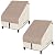 Porch Shield Patio Chair Covers - Waterproof Outdoor Lounge Deep Seat Lawn Chair Cover 2 Pack - 30W x 33D x 34H inch, Light Tan & Khaki
