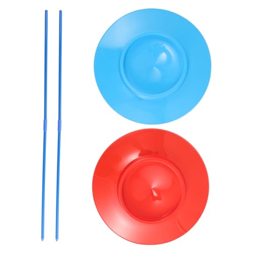 KESYOO Beginner-Friendly Juggling Set 2pcs Juggling Plates Sticks for Boys and Girls Adults Fun Circus Performances Skill Development