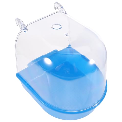 BESTonZON Compact Parrot Bath Box Shallow Shower Container for Cage Use for Parakeets and Budgies Essential Bird Supplies for Washing and Grooming