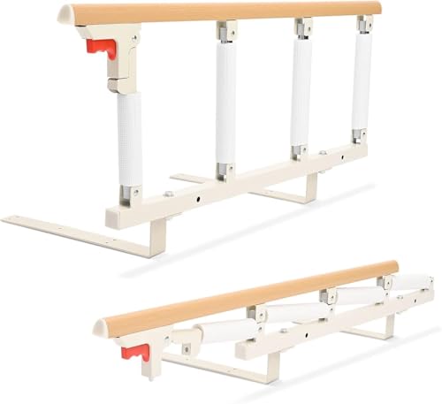 Sponda Letto Anziani, Sunowl Sponde Letto Anziani Anticaduta, Sbarra Letto per Anziani Disabili Gravidanza, Barriere per Letto Ribaltabile Portatile per Anziani Bambini, 93 x 36 CM
