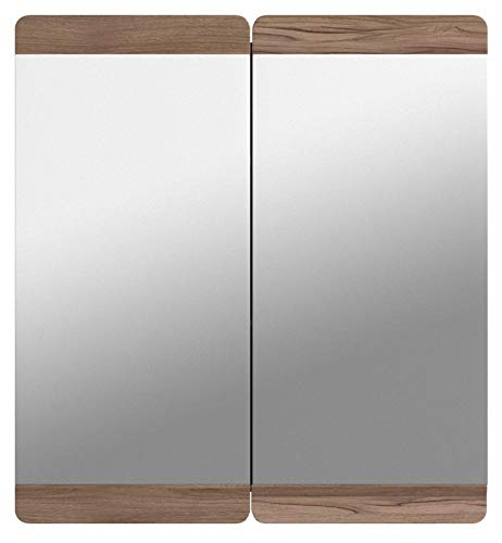 Trendteam Smart Living Malea Bathroom Mirror Cabinet, 65 x 70 x 15 cm, Body in Imitation Light Oak Wood (San Remo) with Large Mirror Surface Trendteam Smart Living Malea Bathroom Mirror Cabinet, 65 x 70 x 15 cm, Body in Imitation Light Oak Wood (San Remo) with Large Mirror Surface
