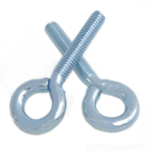 Image of yukata 1 /4 inch x 1.18 inch Male Threaded Carbon Steel Eye Bolts with Nut Shoulder Lifting Ring Bolt Hook Bolt Eye Bolt Lifting Ring Bolt Marine Expansion Class 12Set