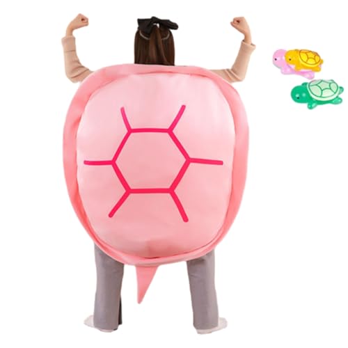 Argumub Schildkröten Kissen Zum Anziehen 60/80/100/130cm Schildkrötenkissen Kostüm Plüschkissen In Schildkrötenform Lustiges Cosplay-Kostüm & Kuschelkissen Für Kinder & Erwachsene (Rosa, 60cm)
