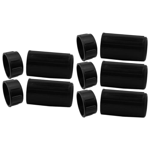 HANABASS 5 Set Flute Interface Protective Covers Durable Flute Protection Sleeves for Musical Instruments Easy to Install Black Color Prevents Scratches and Damage