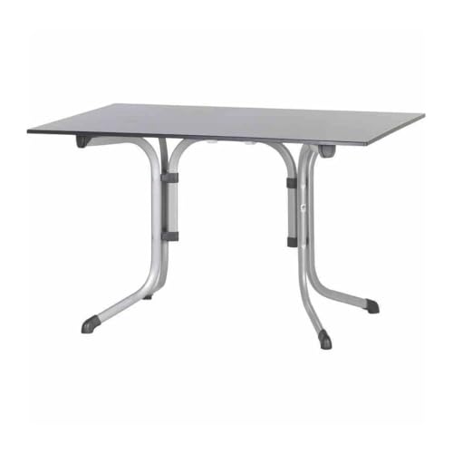 SIEGER Boulevard-Klapptisch mit vivodur-Dekorplatte, 120x80 cm, Graphit, Schieferdekor anthrazit