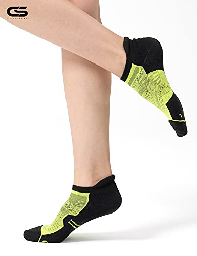 Image of CS CELERSPORT 6 Pack Women's Ankle Running Socks Cushioned Low Cut Tab Athletic Socks