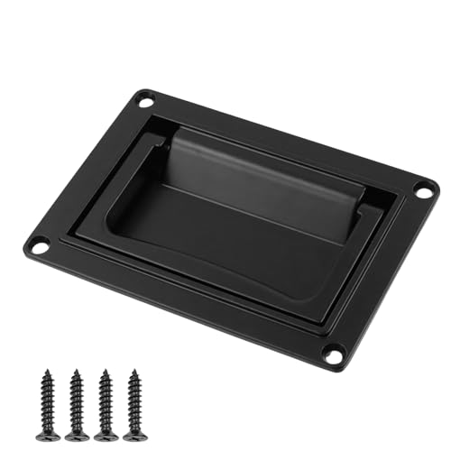 Image of Bitray Recessed Pull Handle Heavy Duty Zinc Alloy Flush Handle Black Toolbox Handle for Deck Hatch
