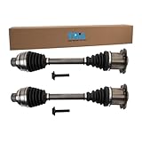 TRQ Front Driver and Passenger CV Axle Assembly Set Compatible with 2009-2018 Audi Q5 A6 Quattro A7 A8 RS7 S6 S8 SQ5 Neoprene Boots Moly Greased