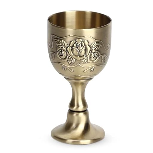 Copa, taza vintage hecha a mano, cáliz dorado repujado, cáliz vintage, copa, mini copas de vino para bares domésticos, fiestas, bodas | Ya disponible en tu tienda friki favorita! En mundofriki.es!