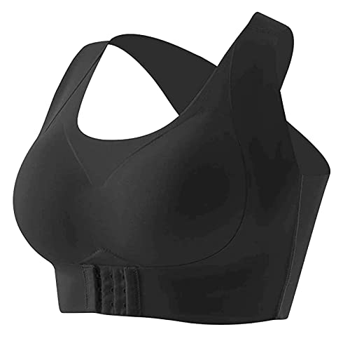 Gokame Soutien-gorge correcteur de posture 2 en 1 pour cyphose et épaules, noir, XX-Large Cover