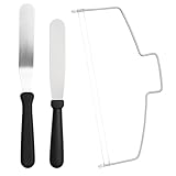 3 Stück Set Tortenmesser, Tortenschneider und Tortenbodenschneider mit...