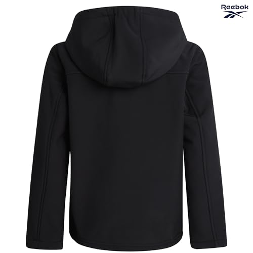 Image of Reebok Boys Softshell Jacket, Sherpa Fleece Lined Hooded Windbreaker