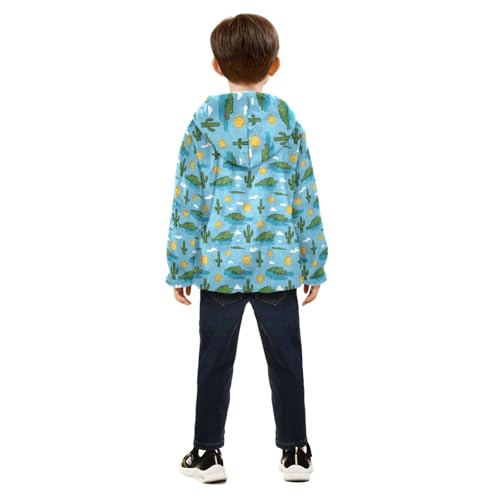 Crocodile Toddler Fleece Jacket Baby Boys Hooded Zipper Long Sleeve Thick Warm Outerwear 3-10 Years4