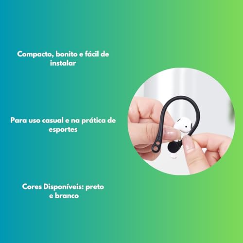 Suporte Fixador Gancho Alça Orelha Fone Ouvido Bluetooth Sem Fio Anti-Queda Anti-Perda De Silicone C