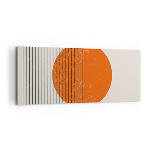 Cuadros Decoracion Salon Sol Minimalista Líneas Lienzos decorativos 120x50cm Cuadro Sobre Lienzo Moderno Dormitorio Cocina Cuadros Pared Imágenes Wall Art Prints Decor Canvas Grande AB120x50 5693