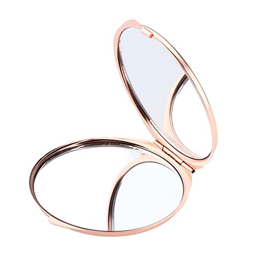 Miroir de maquillage rond pliant double face pour corriger son teint partout