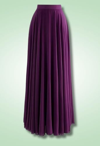 Image of Women's Full Length Georgette Long Skirt- Lehenga with 8 Meters Maxi Flare