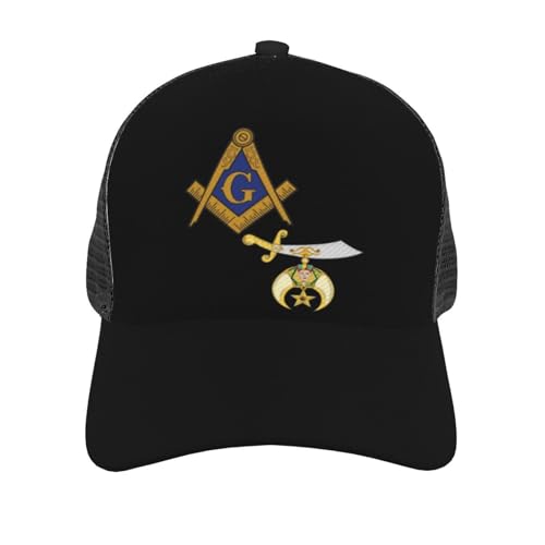 Mason Shriner Split Mesh Baseball Cap - Classic Adjustable Peaked Cap, Trucker Hat for Men and Women2