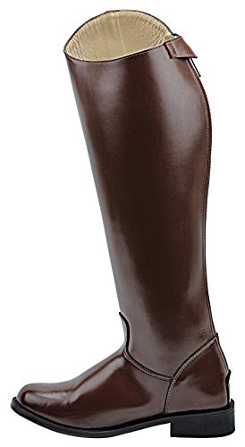 Mens Man Decent Dress Dressage Boots with Back Zipper Riding English Equestrian Brown4