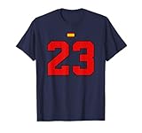 college 23 numero stile vintage spagna bandiera maglietta