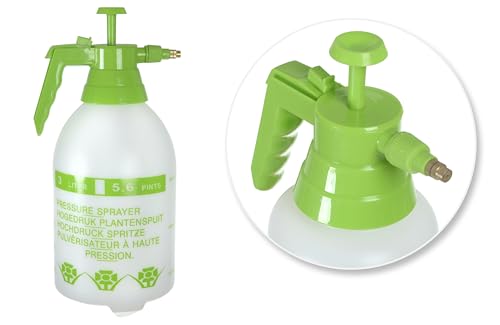 NORDIQ - Pulverizador Agua 3L con Bomba de Presión – Pulverizador Plantas Jardín para Agua, Fertilizantes – Fumigadora con Boquilla Ajustable y Mango Ergonómico para Uso Interior y Exterior