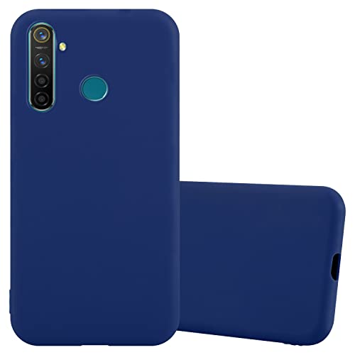 Cadorabo Estuche Compatible con Realme 5 Pro/Realme Q en Candy Azul Oscuro - Funda Protectora Fabricada en Silicona TPU Flexible