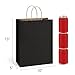 BagDream Gift Bags 10x5x13 25Pcs Kraft Paper Shopping Bags with Handles, for Gifts, Business, Merchandise, Retail, Party Favor, Black Recycled Paper Sacks