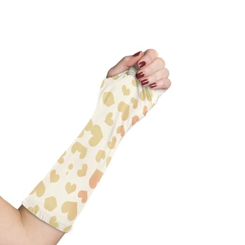 LJMKZJN Love Hearts Pattern Reusable Cast Protector for Shower Arm Child Cast Bag Finger Opening Soft Fabric Cast Protector Arm Cast Sleeve Bag Waterproof Cast Cover for Shower Arm Kids