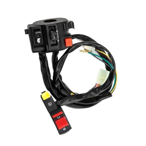 Interruptor de señales de giro y claxon para manillar de moto izquierdo de 22mm y 7/8"