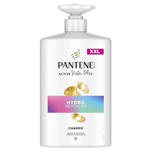 Pantene Pro-V Hydra Revitaliza Champú 1000ml para Pelo Normal y Seco. Nutre y Protege los Enlaces. Sin Aceites Minerales Tecnología Active Nutri-Plex
